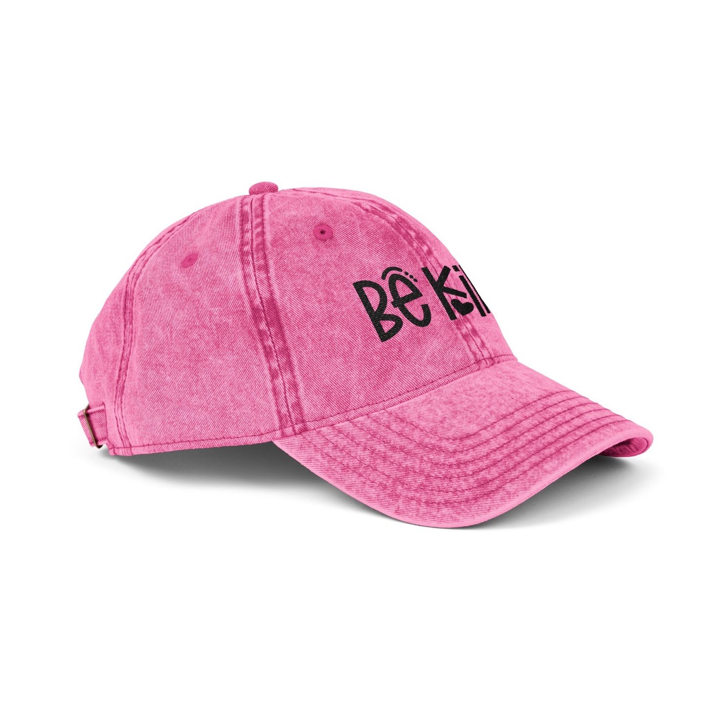 Vintage Cap with "Be Kind" Embroidery, Inspirational Hat, Casual Cap, Motivational Headwear