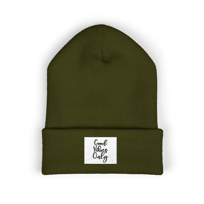 Cozy Embroidered Beanie for Winter Adventures, Fashionable Cuffed Hat for Outdoor Lovers