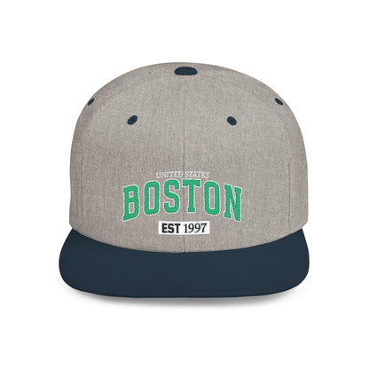 Boston Flat Bill Snapback Hat