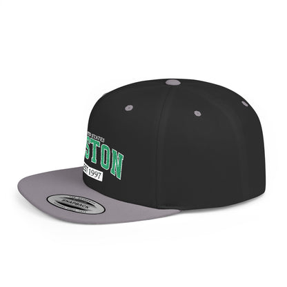 Boston Flat Bill Snapback Hat