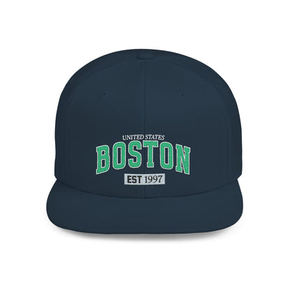 Boston Flat Bill Snapback Hat