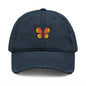 Distressed Butterfly  Hat Embroidered