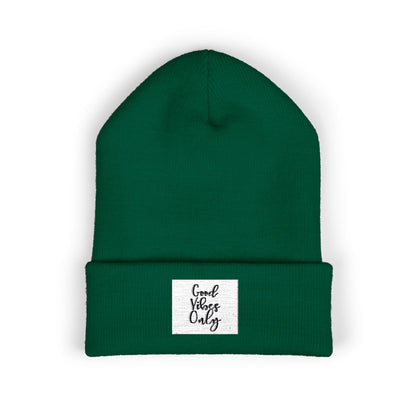 Cozy Embroidered Beanie for Winter Adventures, Fashionable Cuffed Hat for Outdoor Lovers