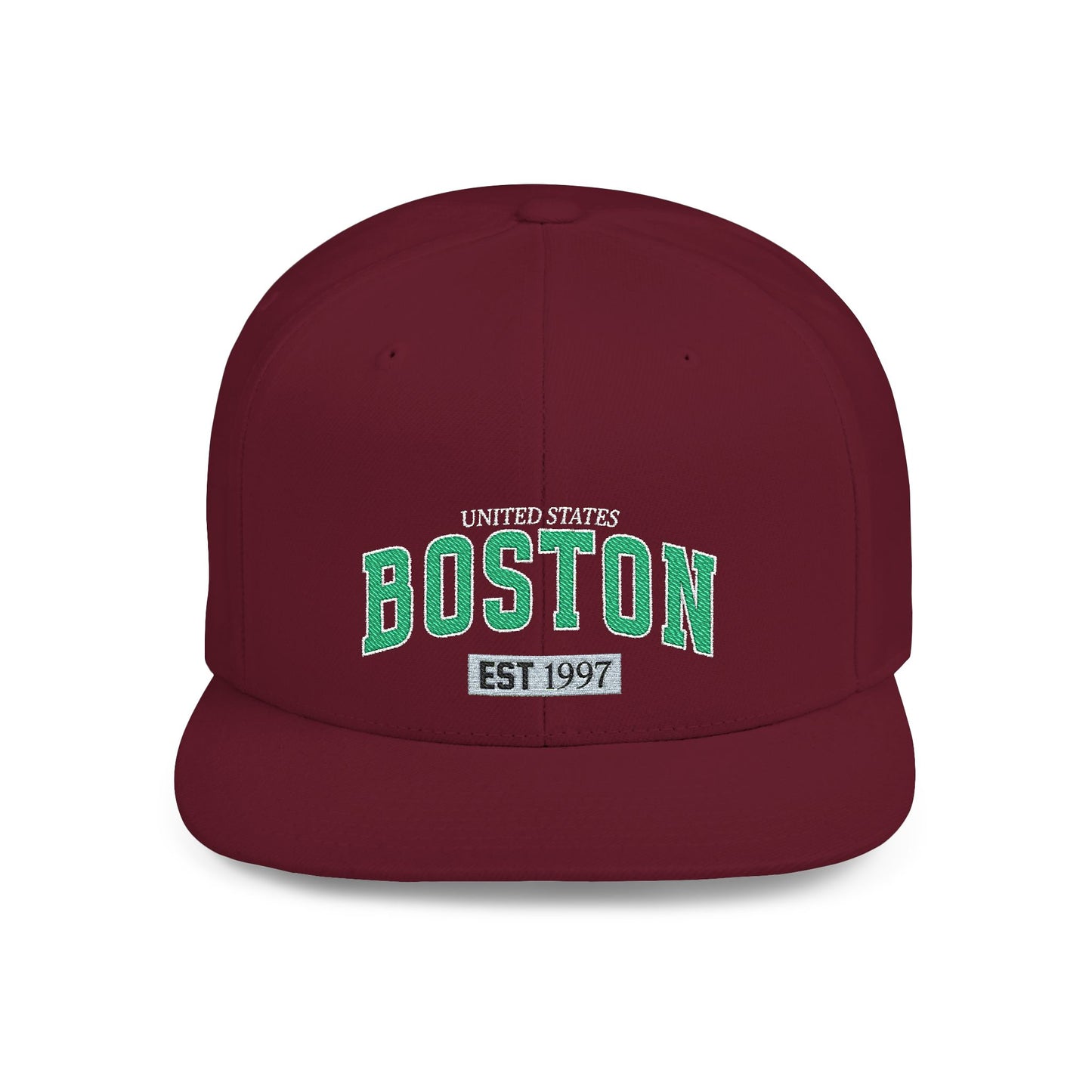 Boston Flat Bill Snapback Hat