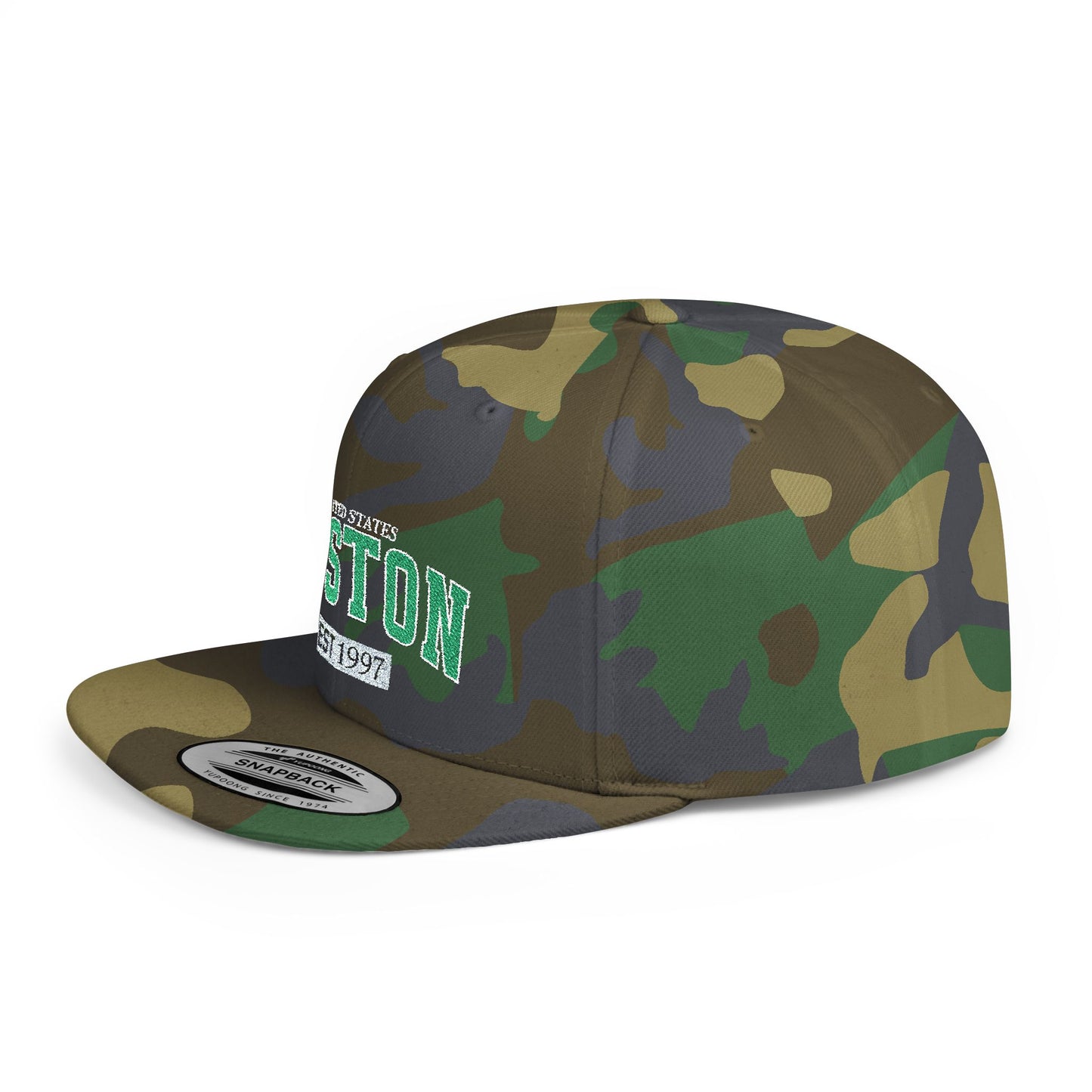 Boston Flat Bill Snapback Hat