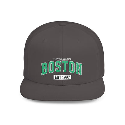 Boston Flat Bill Snapback Hat