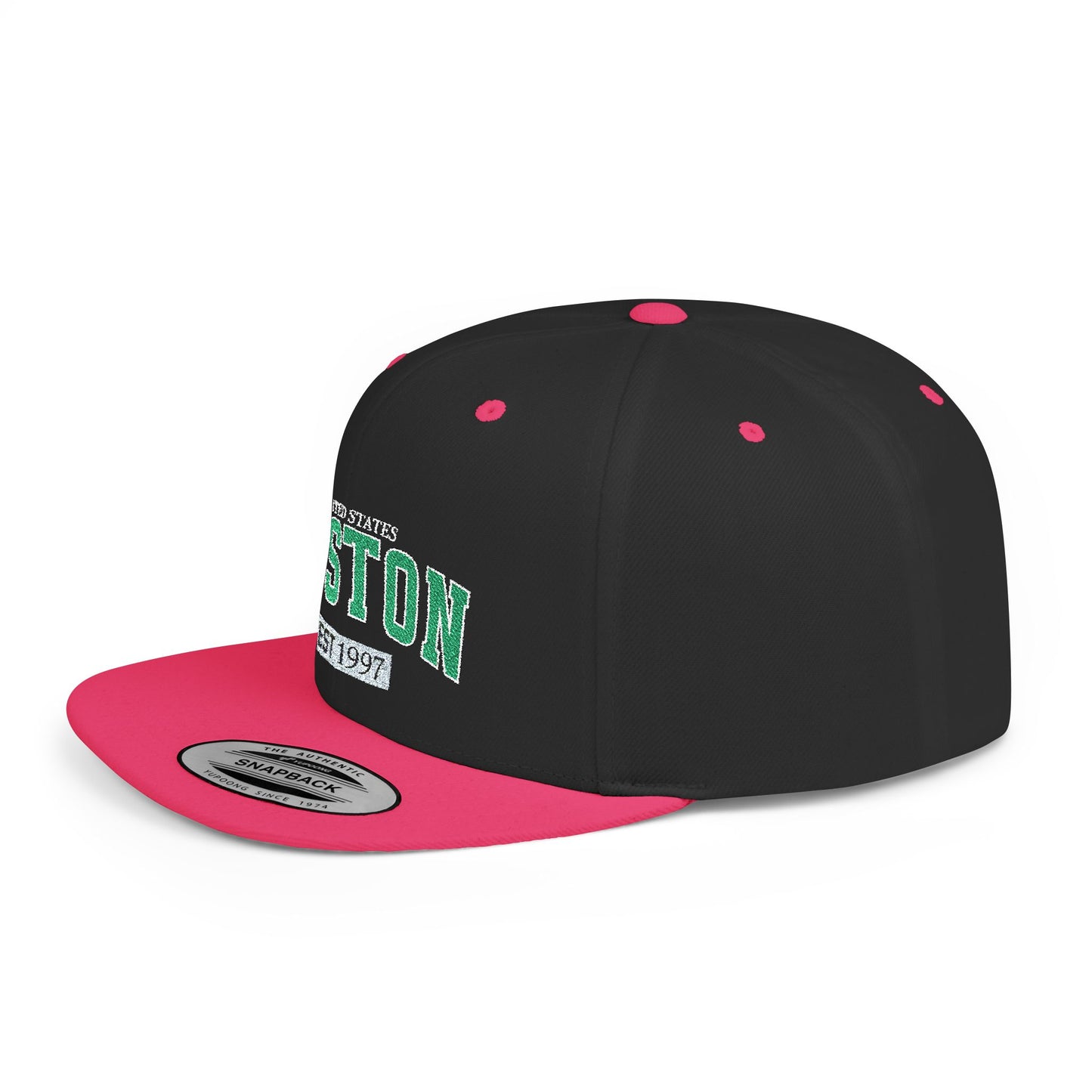 Boston Flat Bill Snapback Hat