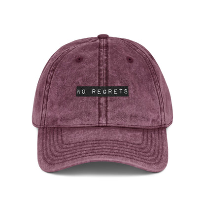 Embroidered "No Regrets" Dad Hat