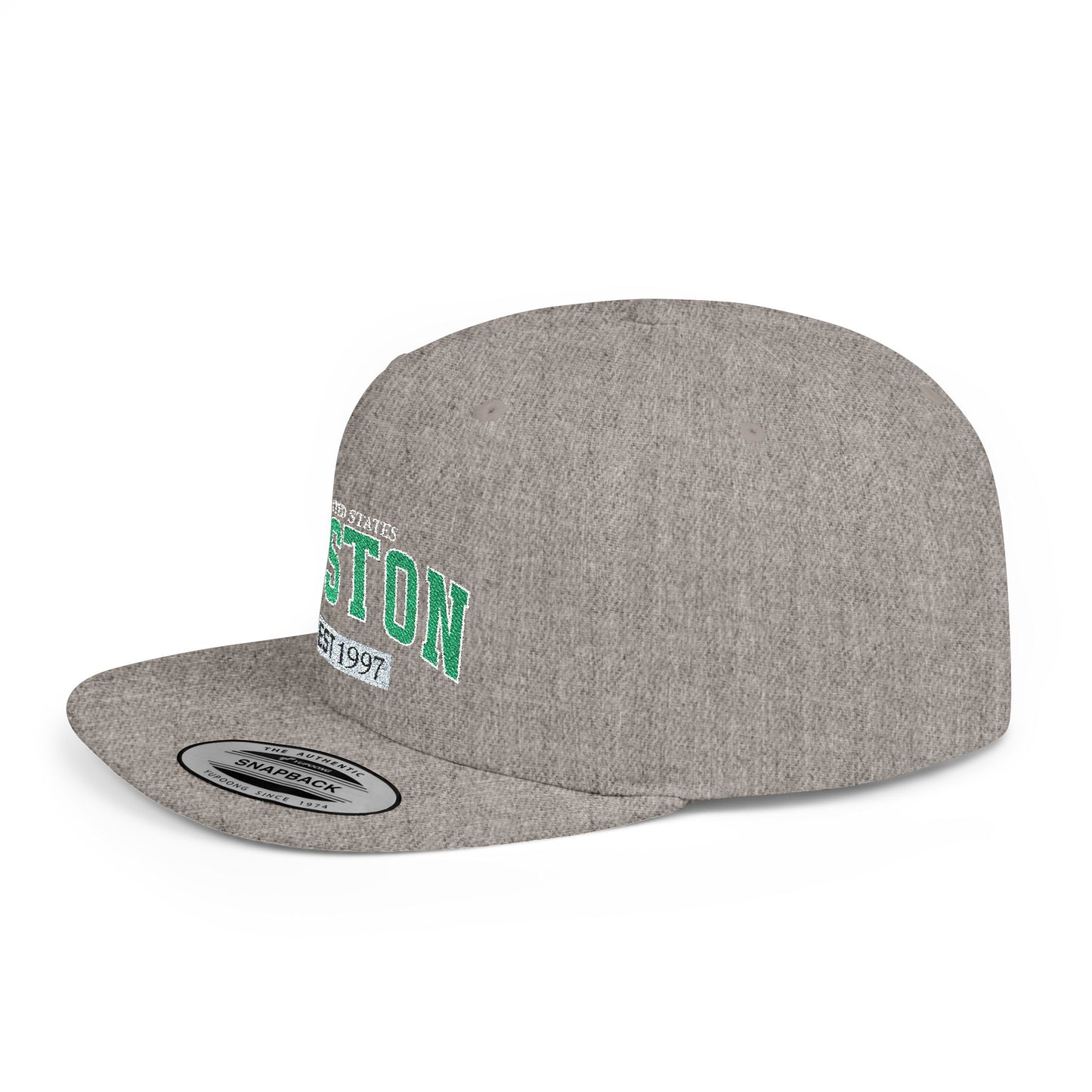 Boston Flat Bill Snapback Hat