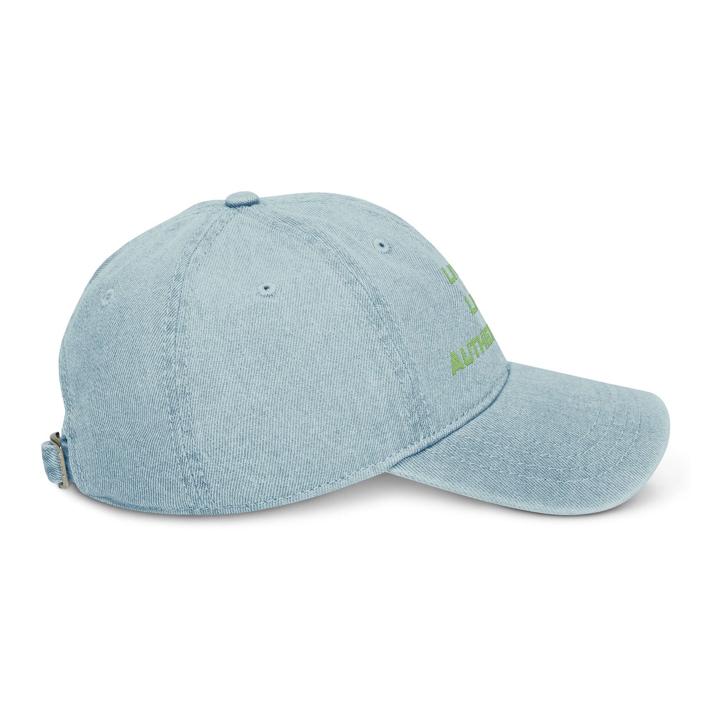 Embroidered Denim Hat Live Life Authentically
