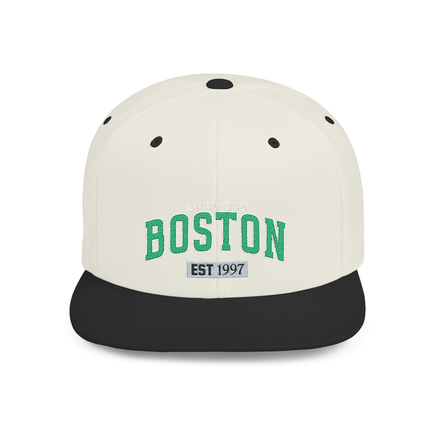 Boston Flat Bill Snapback Hat