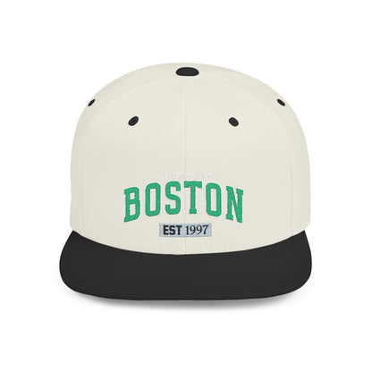 Boston Flat Bill Snapback Hat