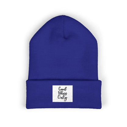 Cozy Embroidered Beanie for Winter Adventures, Fashionable Cuffed Hat for Outdoor Lovers