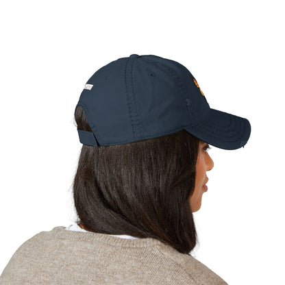 Distressed Butterfly  Hat Embroidered