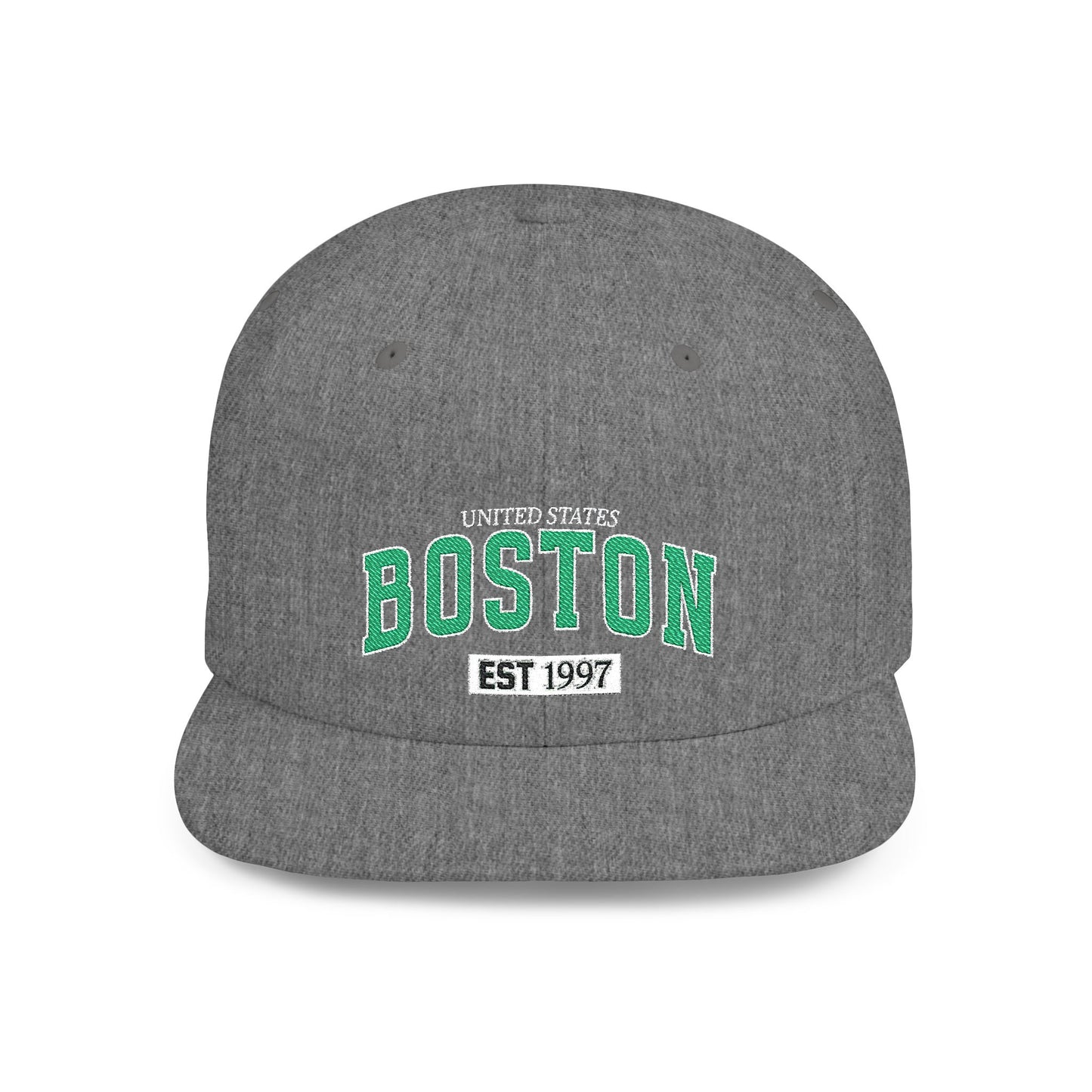 Boston Flat Bill Snapback Hat