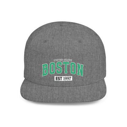 Boston Flat Bill Snapback Hat