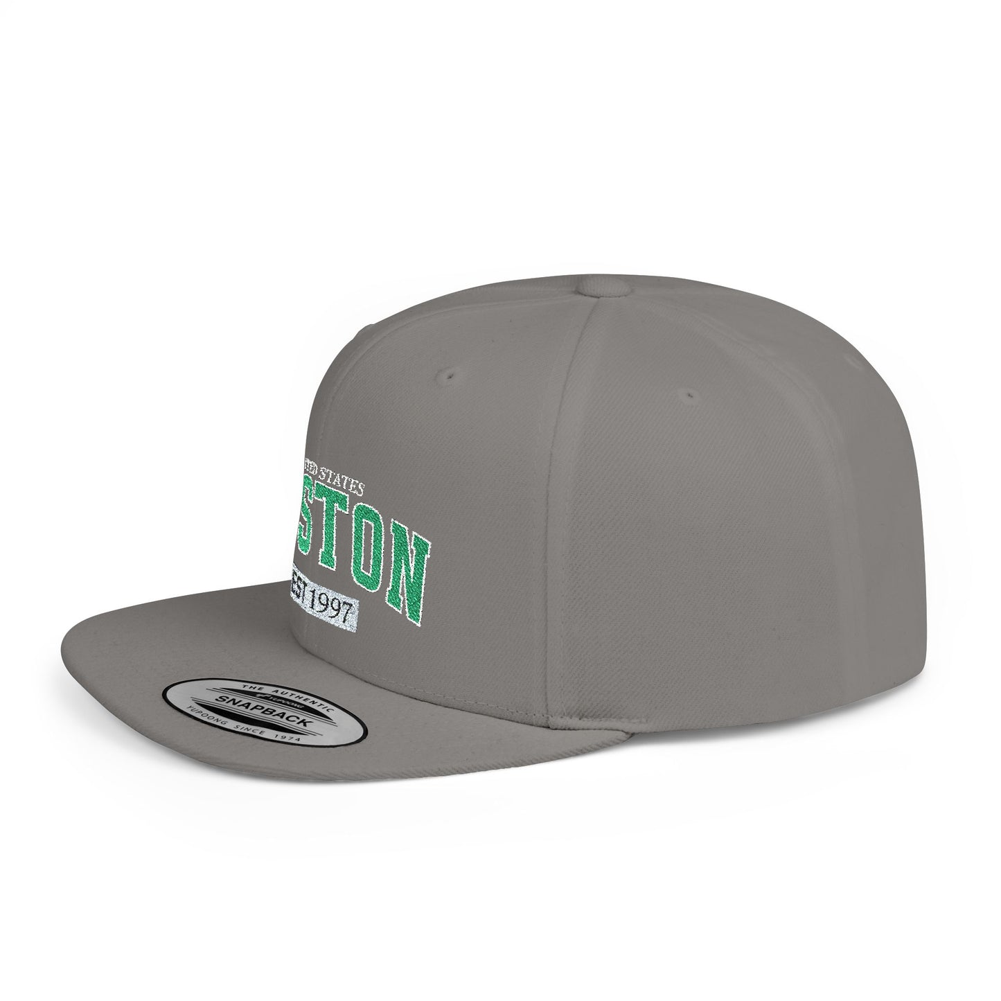 Boston Flat Bill Snapback Hat