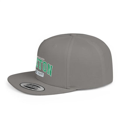 Boston Flat Bill Snapback Hat