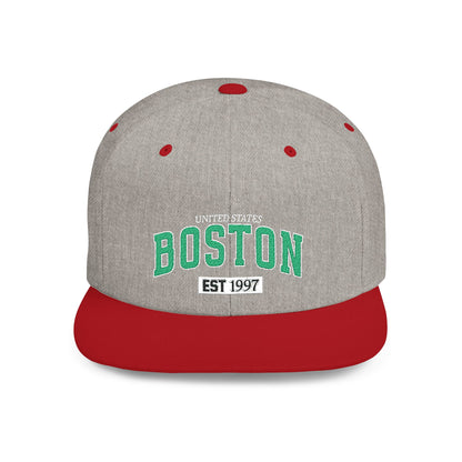 Boston Flat Bill Snapback Hat