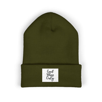 Cozy Embroidered Beanie for Winter Adventures, Fashionable Cuffed Hat for Outdoor Lovers